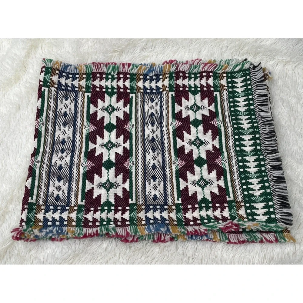 Unbranded‎ Woven Table Runner OS Multicolor Excellent Southwestern Fringe Tribal